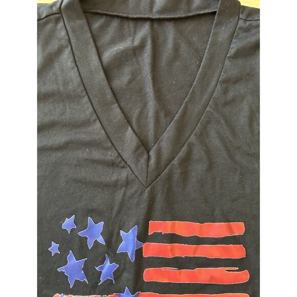 Women American Flag Tank Tops 4th July SOFT Shirts Patriotic Boho MED Lot Of 2 - Picture 4 of 9